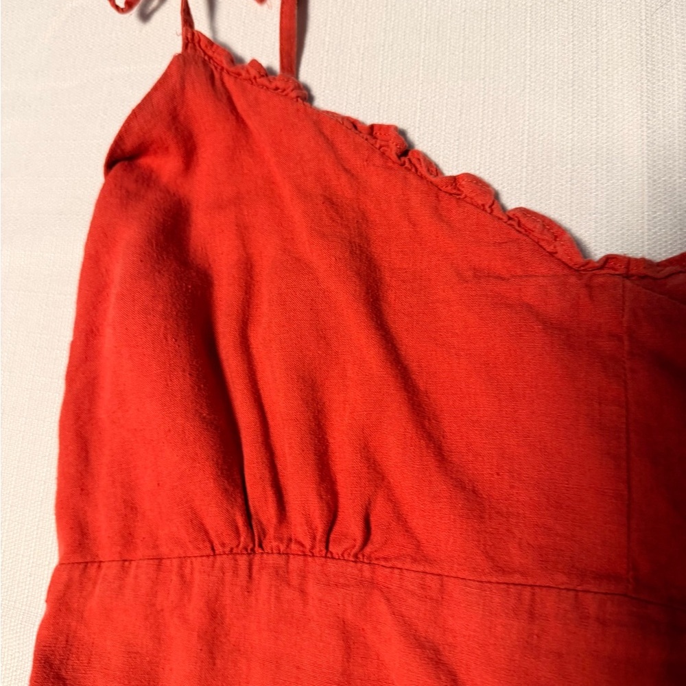 Abercrombie & Fitch Vibrant Red Textured Dress - Picture 6 of 9